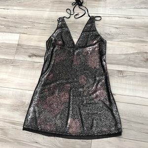 NWT✨ Free People ✌🏼 Black&Rose Sequin Mini Dress